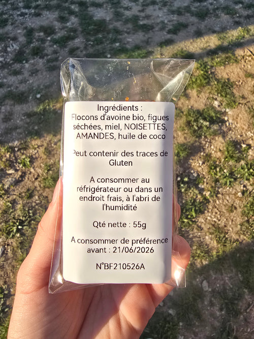 Barres de céréales à la figue (1 barre de 55g)