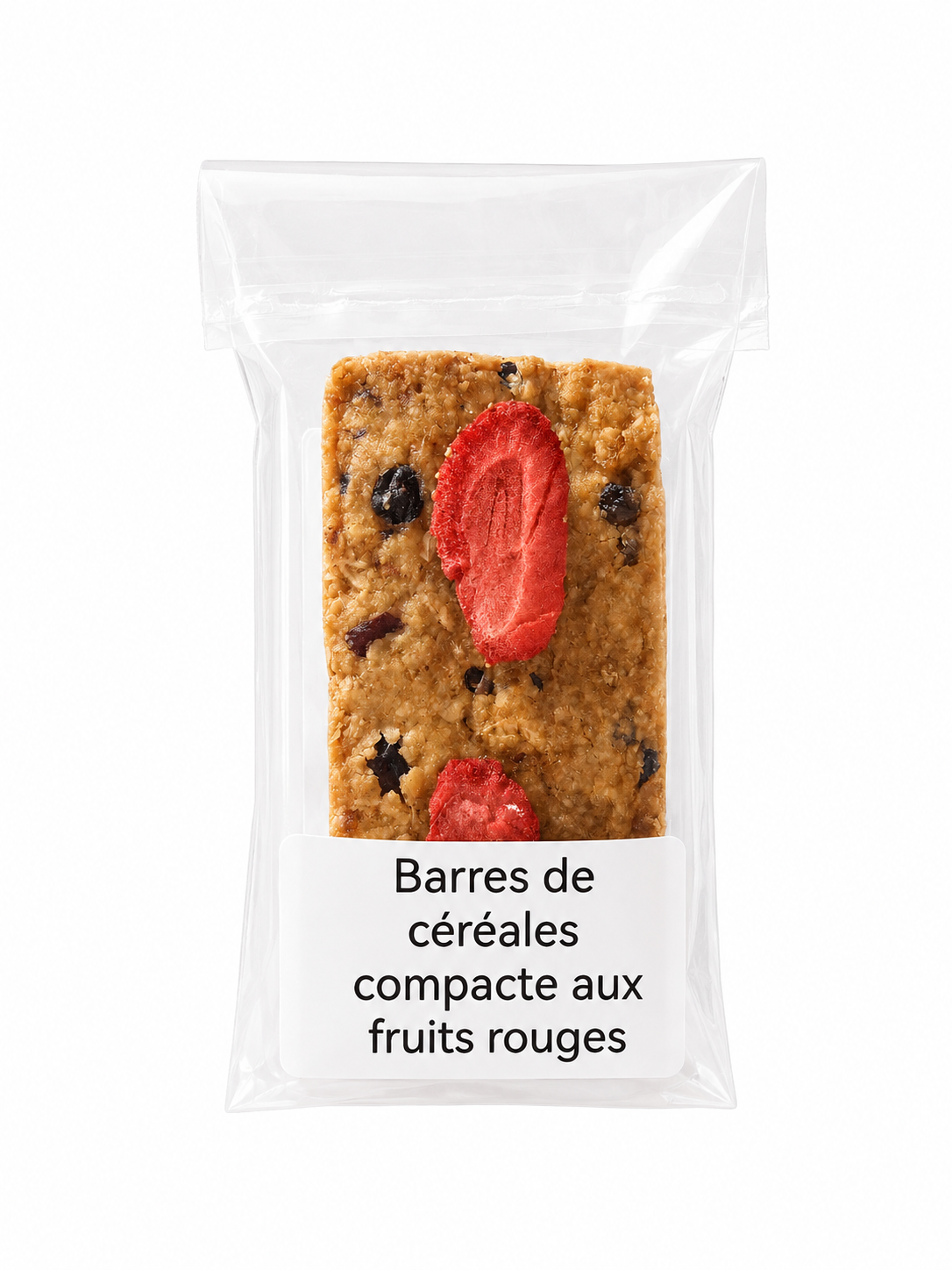 Barres de céréales compacte aux fruits rouges (1 barre)