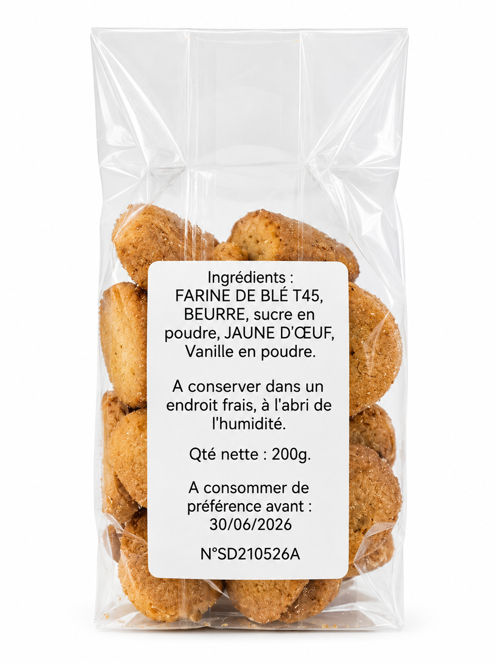 Sablé diamant à la vanille (200g)