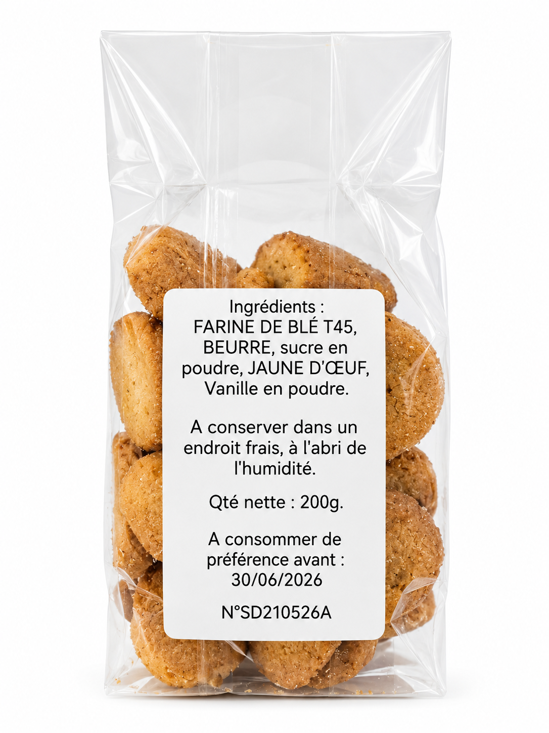 Sablé diamant à la vanille (200g)