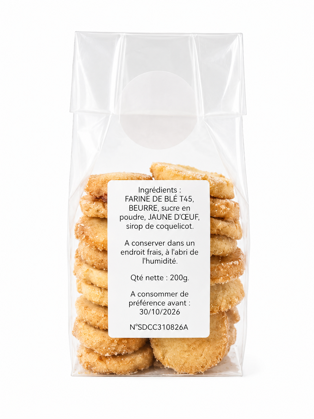 Sablé diamant au coquelicot (200g)