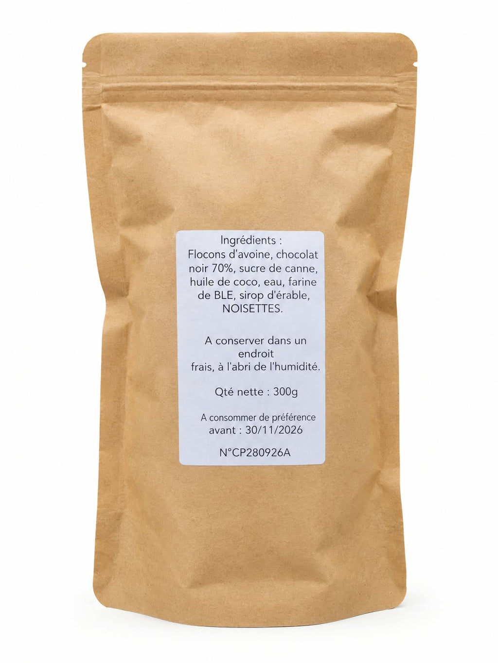 Granola choco, noisettes