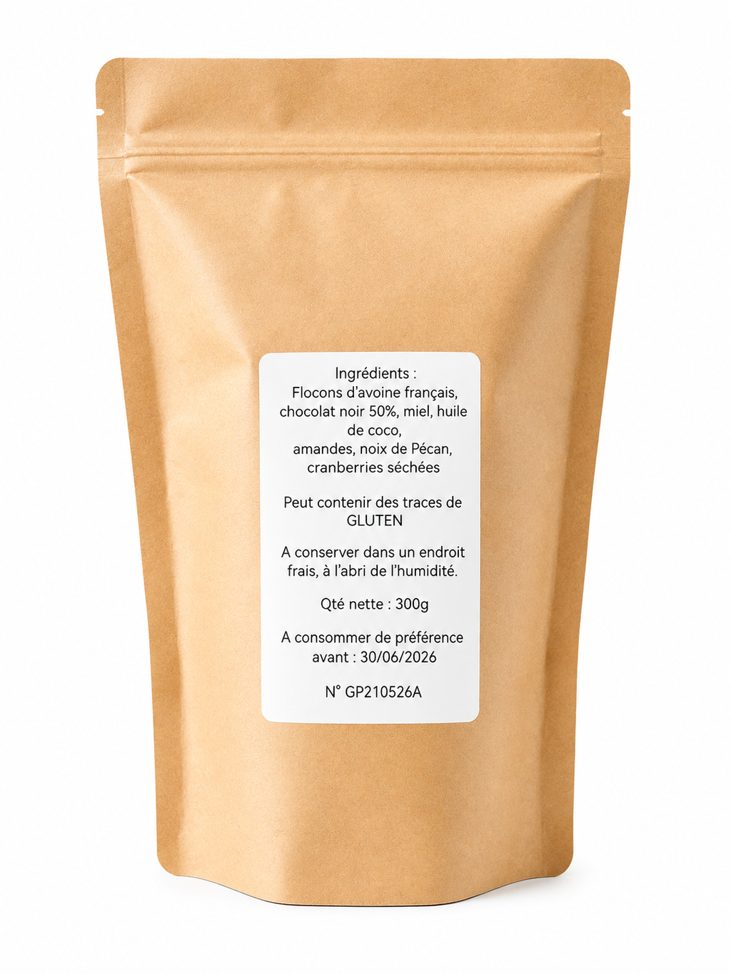 Granola choco, amande, pécan (300g)